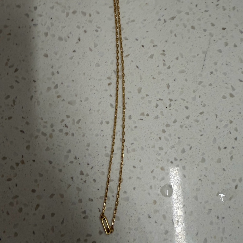 Gold Paperclip Chain Necklace Minimalist Necklace